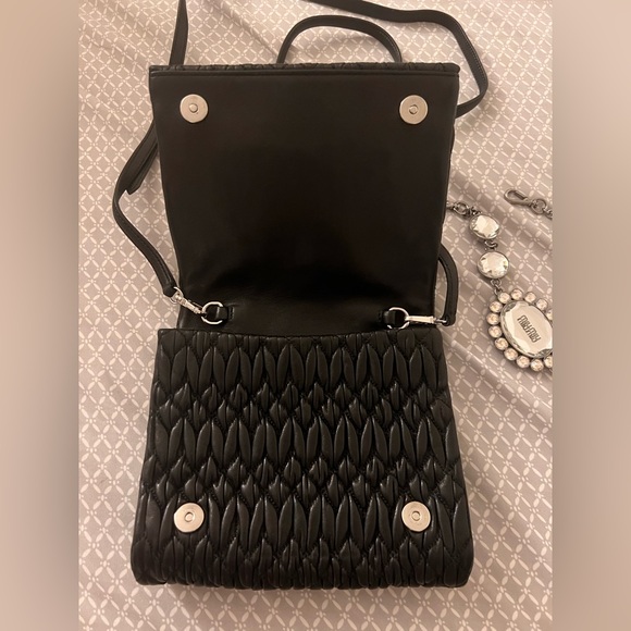 Miu Miu Authentic Black Leather Crossbody Bag - Picture 9 of 11